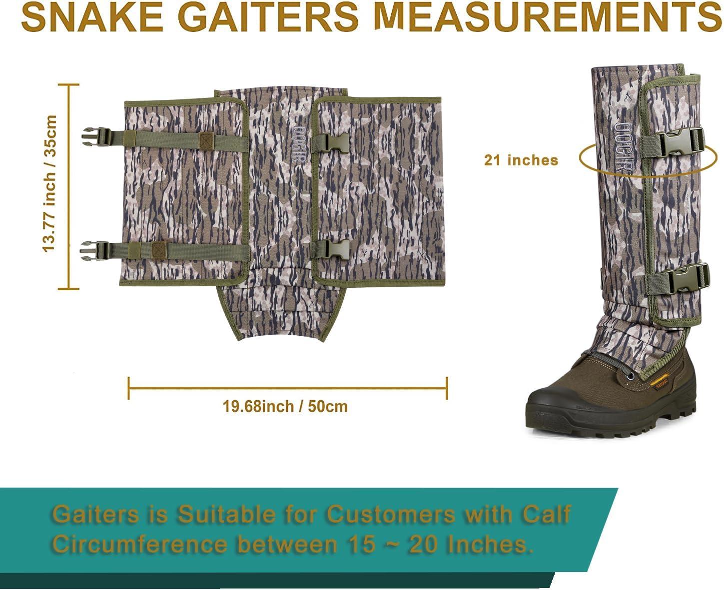 imageQOGIR Snake Gaiters 3 Pack Durable Snake Guards for Hunting Snake Gaiter Leggings for Men ampamp Women Snake Bite Protection for Lower Legs Snake Proof GaitersBark Camo3 Pack