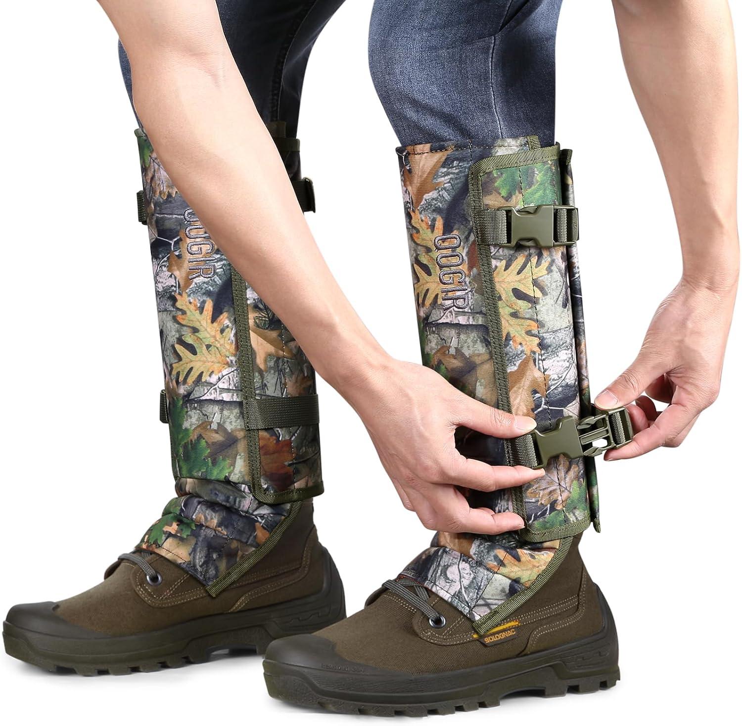 imageQOGIR Snake Gaiters 3 Pack Durable Snake Guards for Hunting Snake Gaiter Leggings for Men ampamp Women Snake Bite Protection for Lower Legs Snake Proof GaitersNew Tree Camo3 Pack