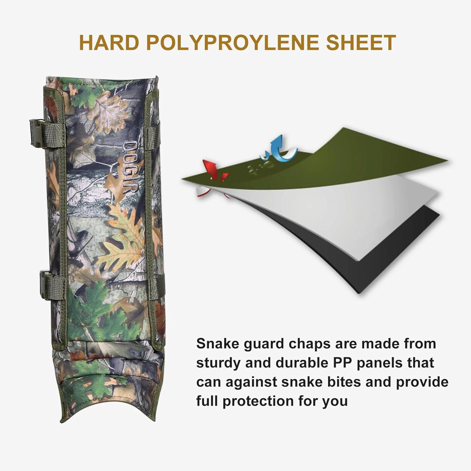 imageQOGIR Snake Gaiters 3 Pack Durable Snake Guards for Hunting Snake Gaiter Leggings for Men ampamp Women Snake Bite Protection for Lower Legs Snake Proof GaitersNew Tree Camo3 Pack