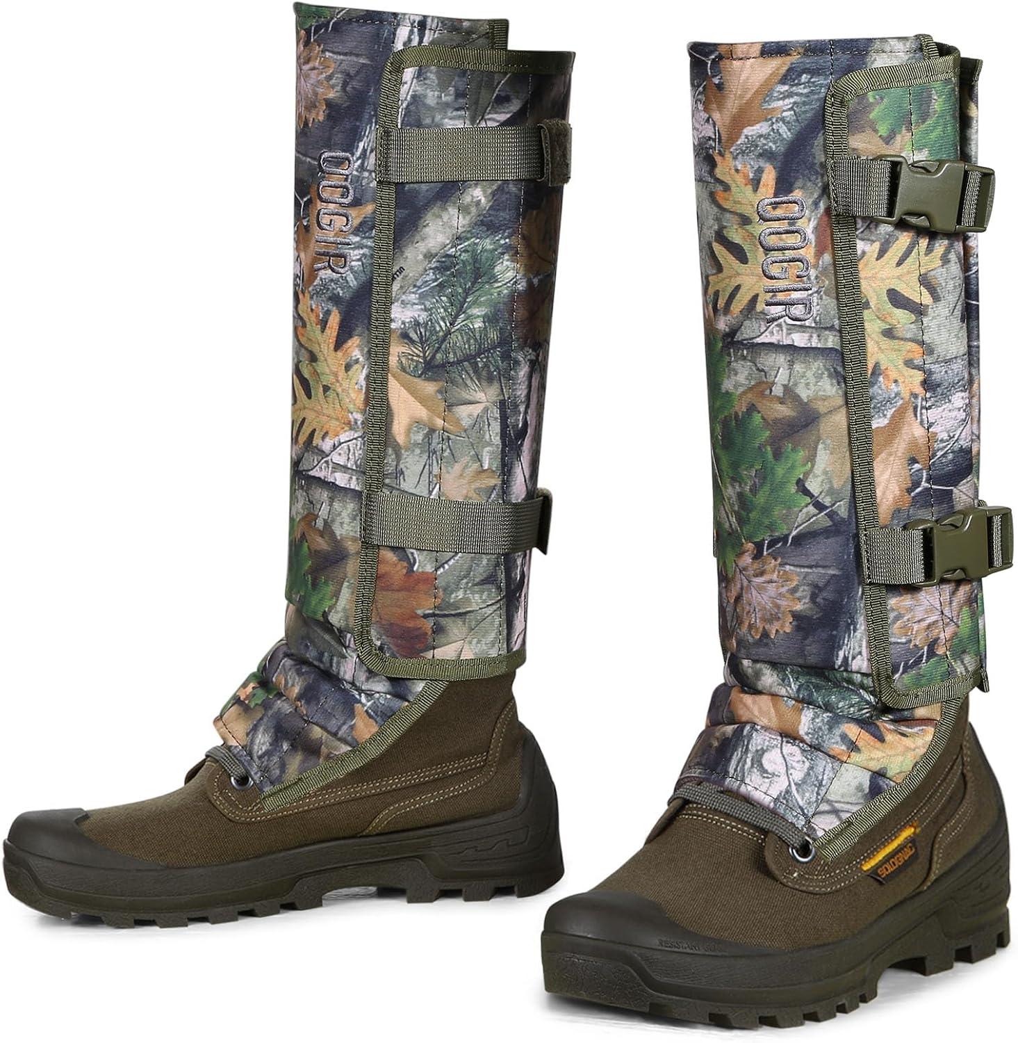 imageQOGIR Snake Gaiters 3 Pack Durable Snake Guards for Hunting Snake Gaiter Leggings for Men ampamp Women Snake Bite Protection for Lower Legs Snake Proof GaitersNew Tree Camo3 Pack