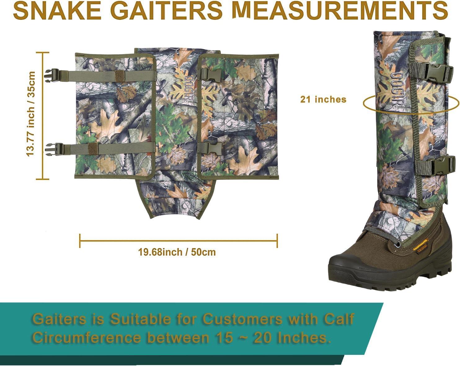 imageQOGIR Snake Gaiters 3 Pack Durable Snake Guards for Hunting Snake Gaiter Leggings for Men ampamp Women Snake Bite Protection for Lower Legs Snake Proof GaitersNew Tree Camo3 Pack