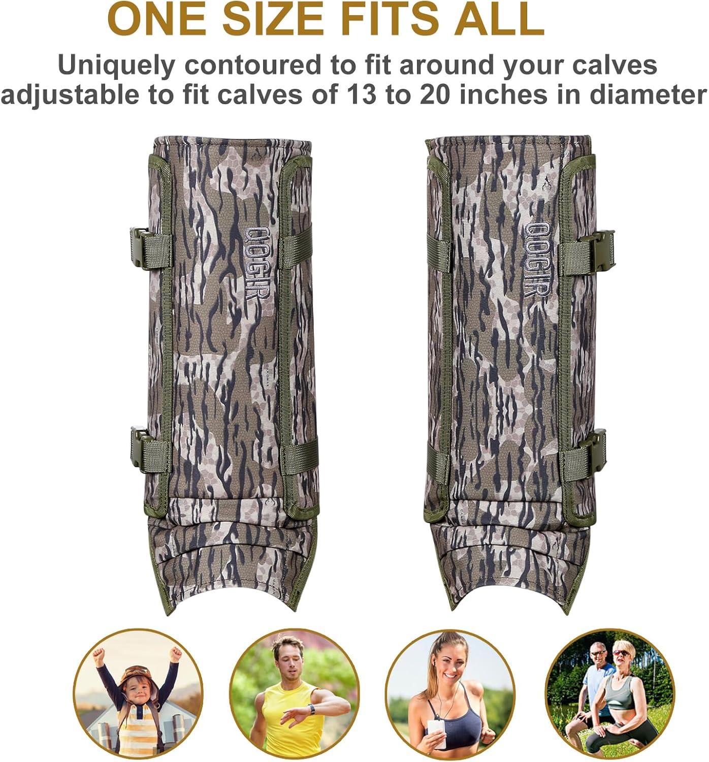 imageQOGIR Snake Gaiters 3 Pack Durable Snake Guards for Hunting Snake Gaiter Leggings for Men ampamp Women Snake Bite Protection for Lower Legs Snake Proof GaitersBark Camo3 Pack