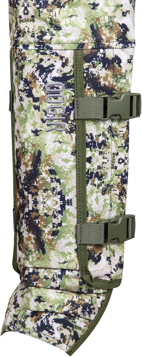 imageQOGIR Snake Guard Protection Chaps Snake Bite Protection for Ankle to Thigh Snake Chaps Waterproof Snake GaitersWoodland Camo