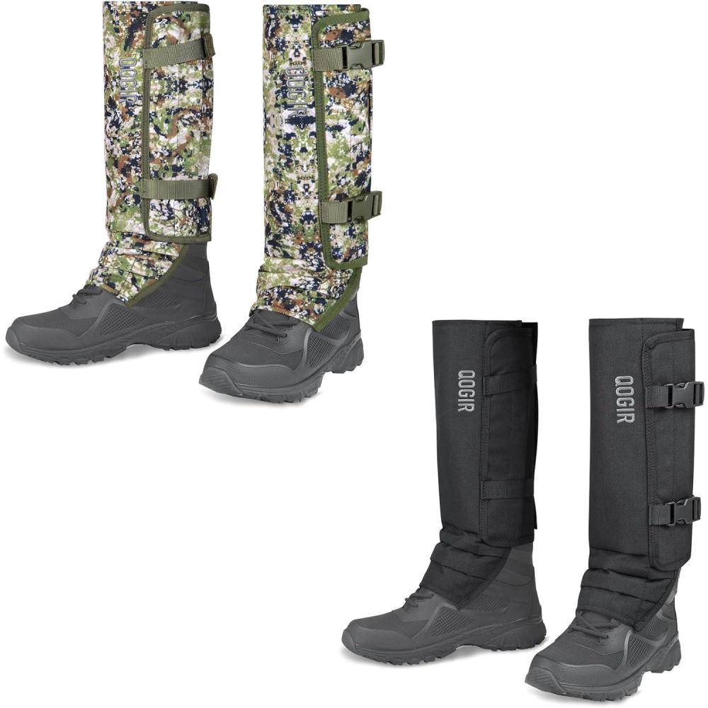 imageQOGIR Snake Gaiters Snake Chaps Durable Snake Guards Snake Gaiter Leggings for Men ampamp Women Snake Bite Protection for Lower Legs Snake Proof Gaiters with Adjustable Size