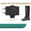 QOGIR Snake Gaiters for Hunting: Durable Snake Guards, Snake Gaiter Leggings for Men & Women, Snake Bite Protection for Lower Legs, Snake Proof Gaiters with Adjustable Size(Black)
