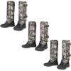 QOGIR Snake Gaiters 3 Pack: Durable Snake Guards for Hunting, Snake Gaiter Leggings for Men & Women, Snake Bite Protection for Lower Legs, Snake Proof Gaiters(Mountain Camo-3 Pack)