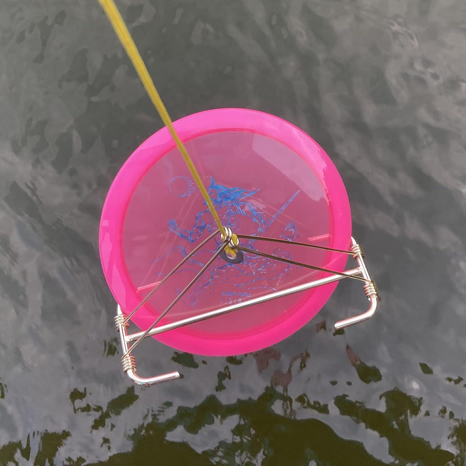 imageQOGIR Disc Golf Retriever Durable Disc Retrieving Device Rectangular Shaped Stainless Steel with Four Slight Hook Claw Retriever Get Your Disc Back More Often Retrieve Sunken Discs in Water