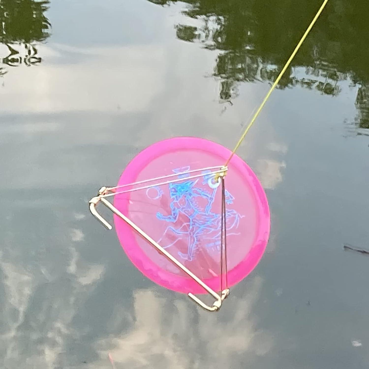 imageQOGIR Disc Golf Retriever Durable Disc Retrieving Device Rectangular Shaped Stainless Steel with Four Slight Hook Claw Retriever Get Your Disc Back More Often Retrieve Sunken Discs in Water