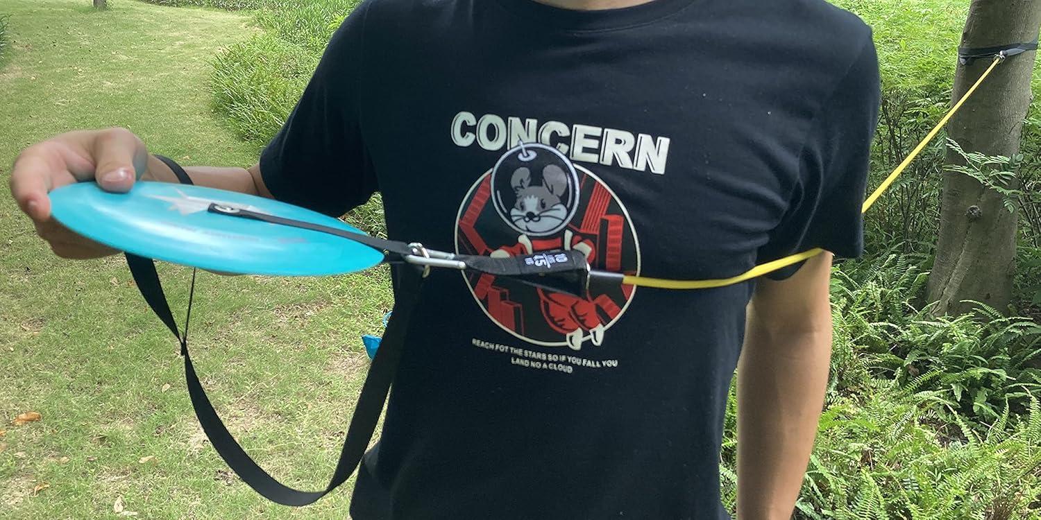 imageQOGIR Disc Resistance Speed Trainer Practice Backhand or Forehand Throws to Improve Your Disc Golf Technique Practice Disc Golf Anywhere Essential Disc Golf Sports Training Tool