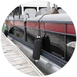 imageQOGIR Premium Boat Fender Covers Black Fender Covers for Boats Fits Boat Fenders Cover for Center Rope Tube Boat Fenders