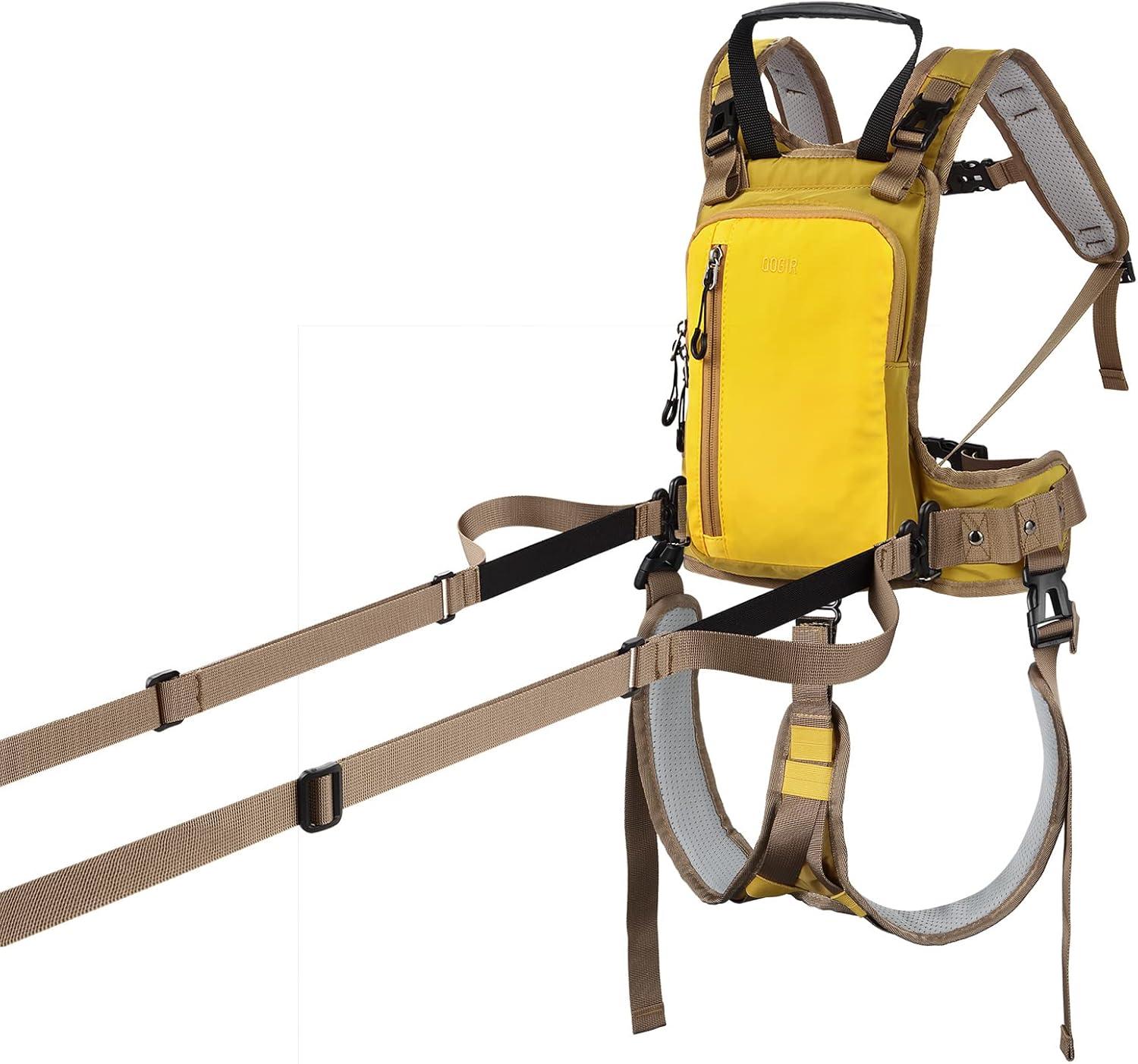 imageQOGIR Ski Harness for Kids And Ski Carrier Strap Teach Your Child The Speed Control of Skiing with Mini Backpack and Adjustable Seat Harness