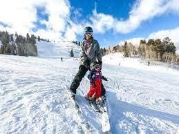 imageQOGIR Ski Harness for Kids Teach Your Child The Speed Control of Skiing with Mini Backpack and Adjustable Seat HarnessLemon Yellow