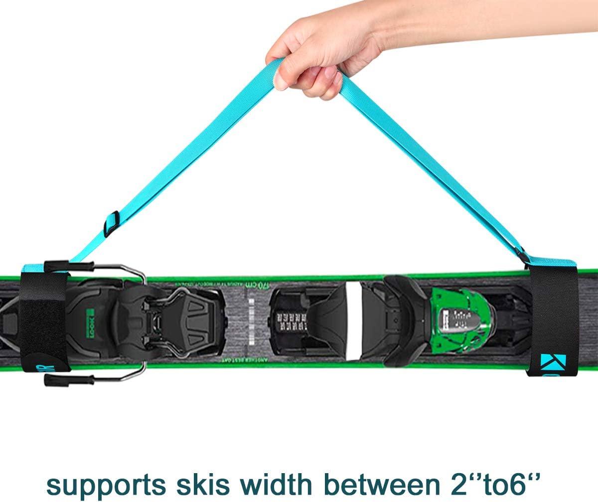 imageQOGIR Ski and Snowboard Harness Ski and Pole Carrier Strap Learn to Ski Safely and Teach Your Child The Speed Control of Skiing Strap Adjustable Size Great for Men Women and Kids