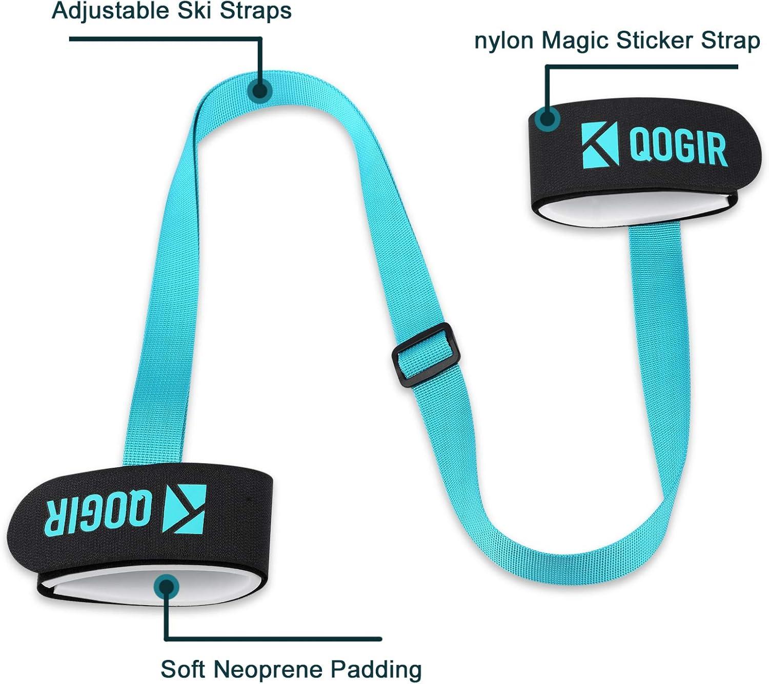 imageQOGIR Ski and Snowboard Harness Ski and Pole Carrier Strap Learn to Ski Safely and Teach Your Child The Speed Control of Skiing Strap Adjustable Size Great for Men Women and Kids