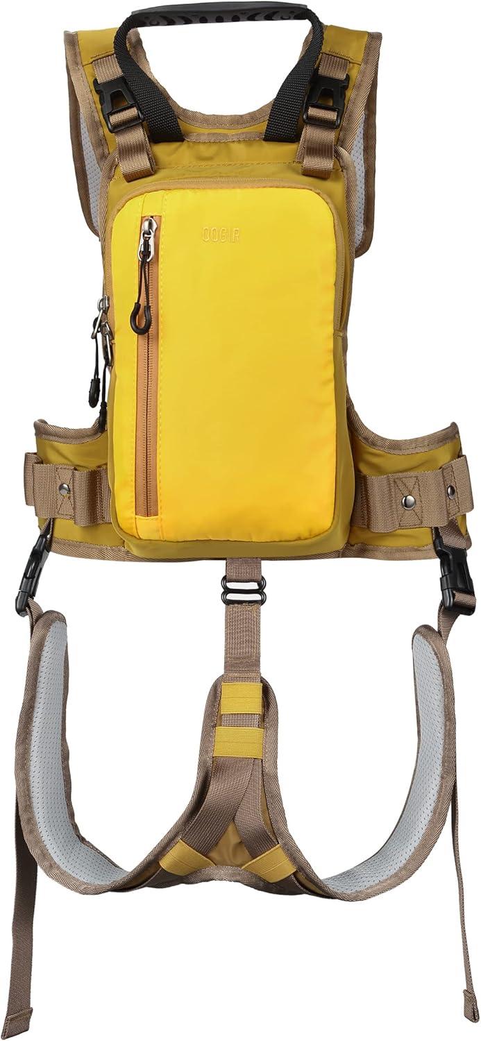 imageQOGIR Ski and Snowboard Harness for Kids Learn to Ski Safely and Teach Your Child The Speed Control of SkiingMini Backpack Wuth Seat Harness