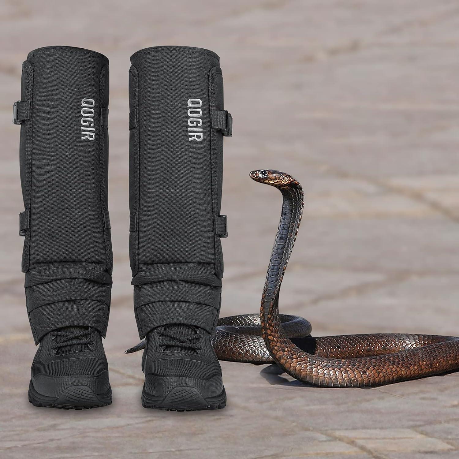 imageQOGIR Snake Gaiters Snake Chaps Waterproof Snake Guards Snake Bite Protection for Lower Legs Snake Proof Chaps Fit for Men ampamp Women Adjustable Size