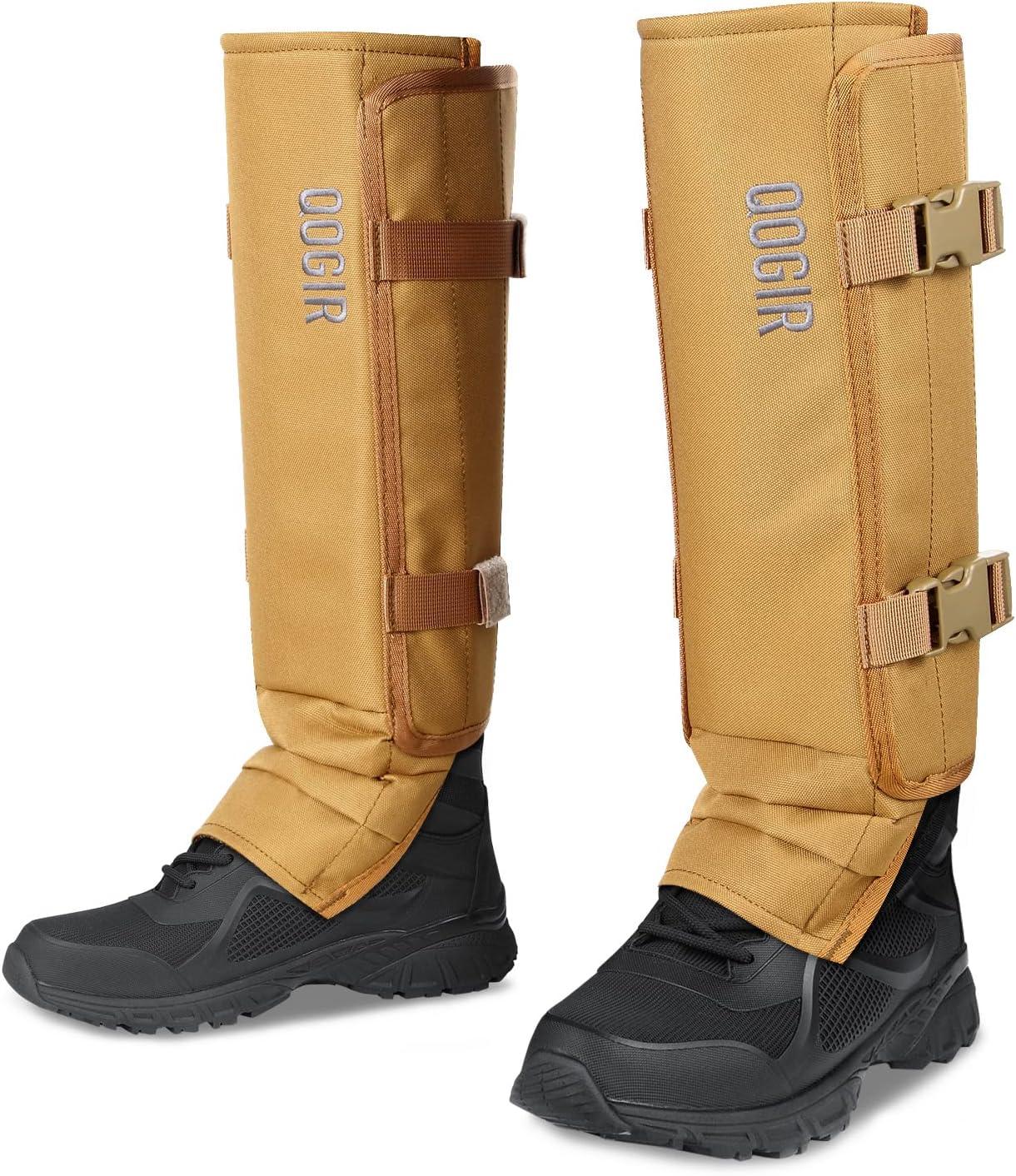 imageQOGIR Snake Gaiters Snake Guards Durable Snake Guards Snake Gaiter Leggings for Men ampamp Women Snake Bite Protection for Lower Legs Snake Proof Gaiters with Adjustable Size