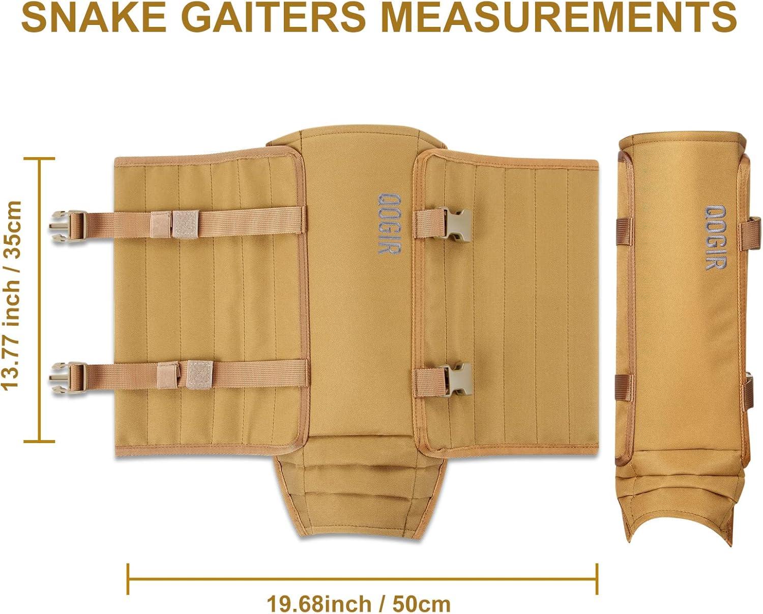 imageQOGIR Snake Gaiters Waterproof Snake Guards Snake Bite Protection for Lower Legs Snake Proof Chaps Fit for Men ampamp Women Adjustable Size