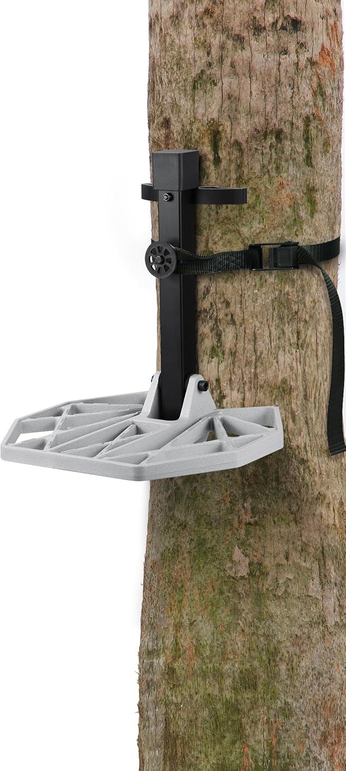 imageQOGIR Tree Saddle Platform Reliable Saddle Hunting Platform Lightweight Cast Aluminum Construction Fully Adjustable Silent Saddle Platform 12quotx12quot Hunting Platform Saddle Hunting AccessoriesGray