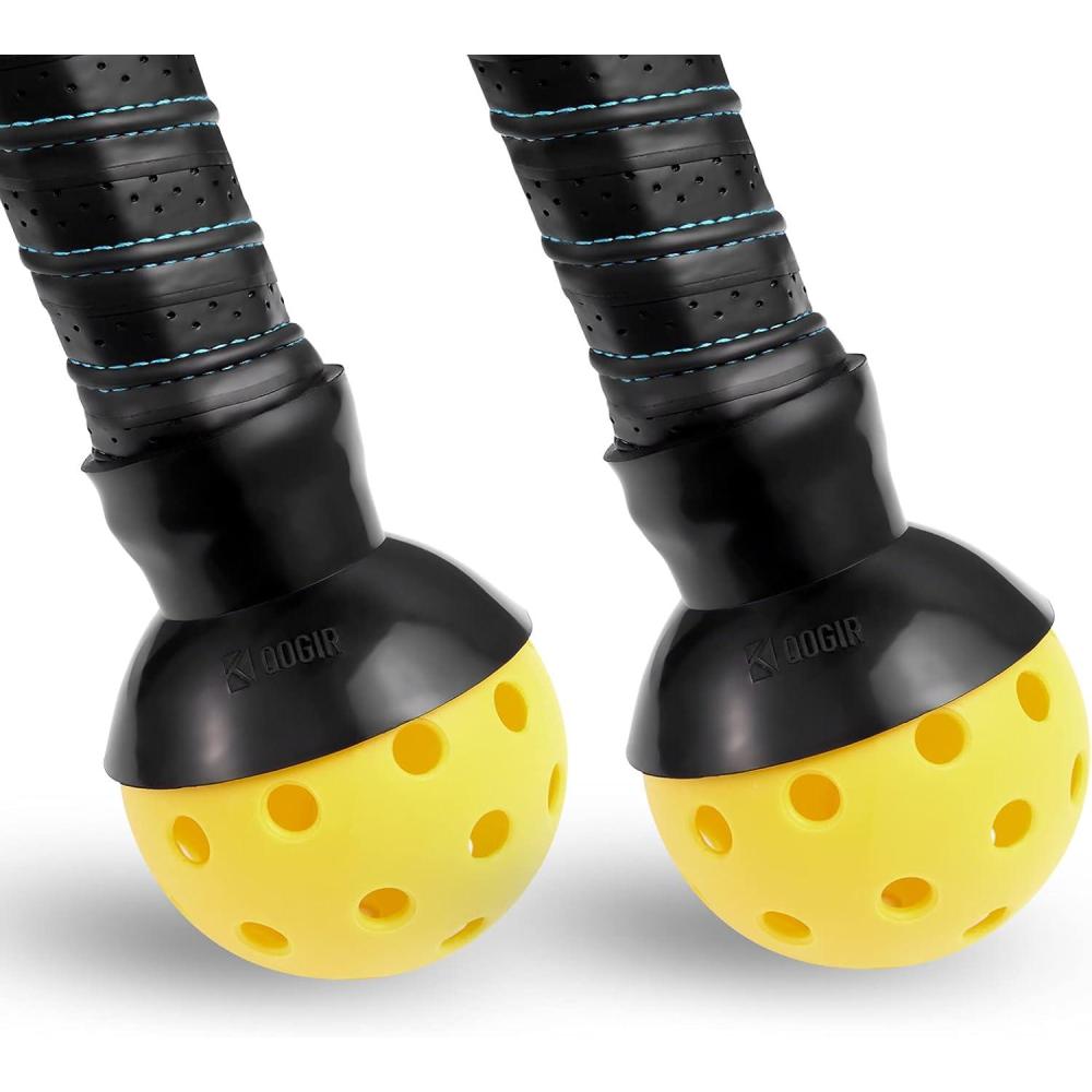 imageQOGIR Pickleball Ball Retriever Easy Pick Up Without Bending Over Fits Any PaddleBlack2 Pack