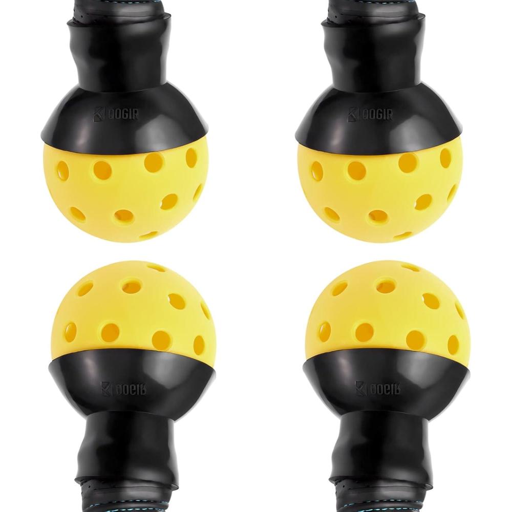 imageQOGIR Pickleball Ball Retriever Easy Pick Up Without Bending Over Fits Any PaddleBlack4 Pack