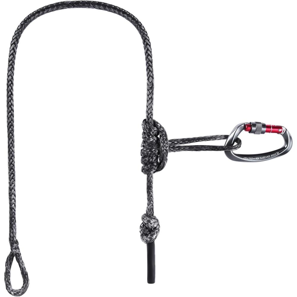 imageQOGIR Saddle Hunting Bridge Rope Adjustable Tree Saddle Bridge Replacement Durable 350 lb Rated Hunting Bridge Rope Fits All Saddles Saddle Hunting Safety Tether Rope