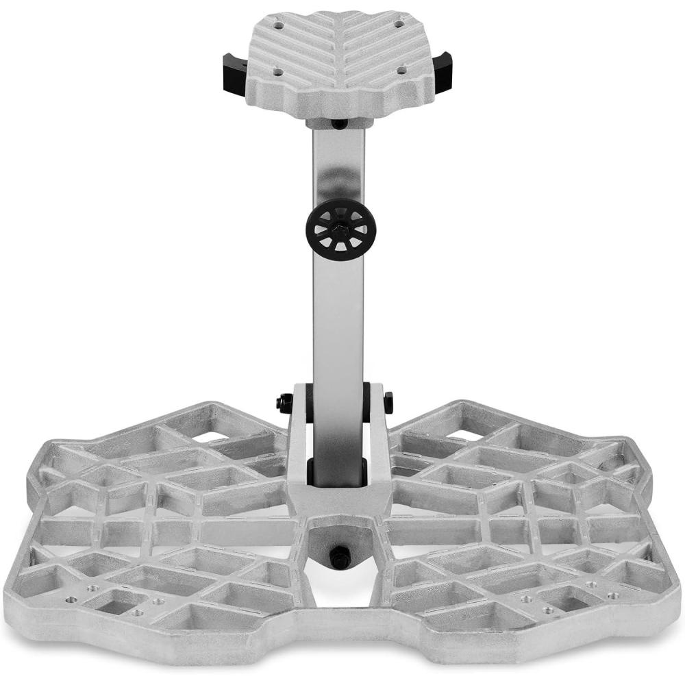 imageQOGIR Saddle Hunting Platform Reliable Tree Saddle Platform with NonSlip Ridge Grips Lightweight Cast Aluminum Construction Fully Adjustable Silent Platform 161quotx122quot Hunting PlatformGrey