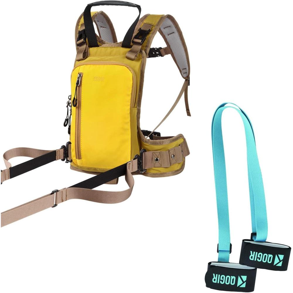 imageQOGIR Ski and Snowboard Harness Ski and Pole Carrier Strap Learn to Ski Safely and Teach Your Child The Speed Control of Skiing Strap Adjustable Size Great for Men Women and Kids