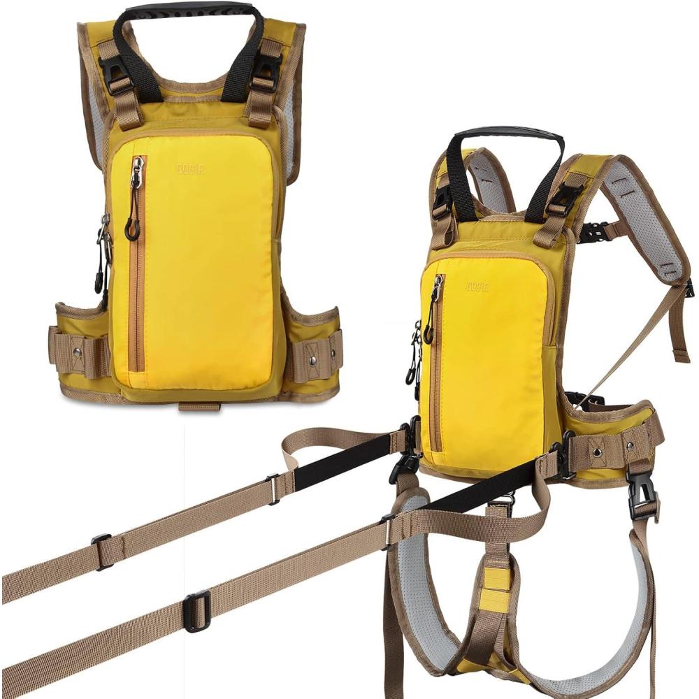 imageQOGIR Ski and Snowboard Harness for Kids Learn to Ski Safely and Teach Your Child The Speed Control of SkiingMini Backpack Wuth Seat Harness