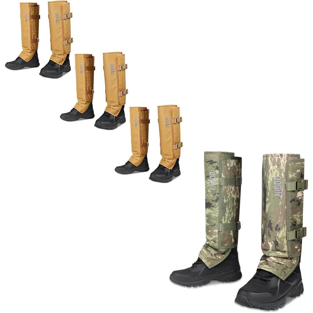 imageQOGIR Snake Gaiters Mud and Camo Waterproof Snake Guards Snake Bite Protection for Lower Legs Snake Proof Chaps Fit for Men ampamp Women Adjustable Size