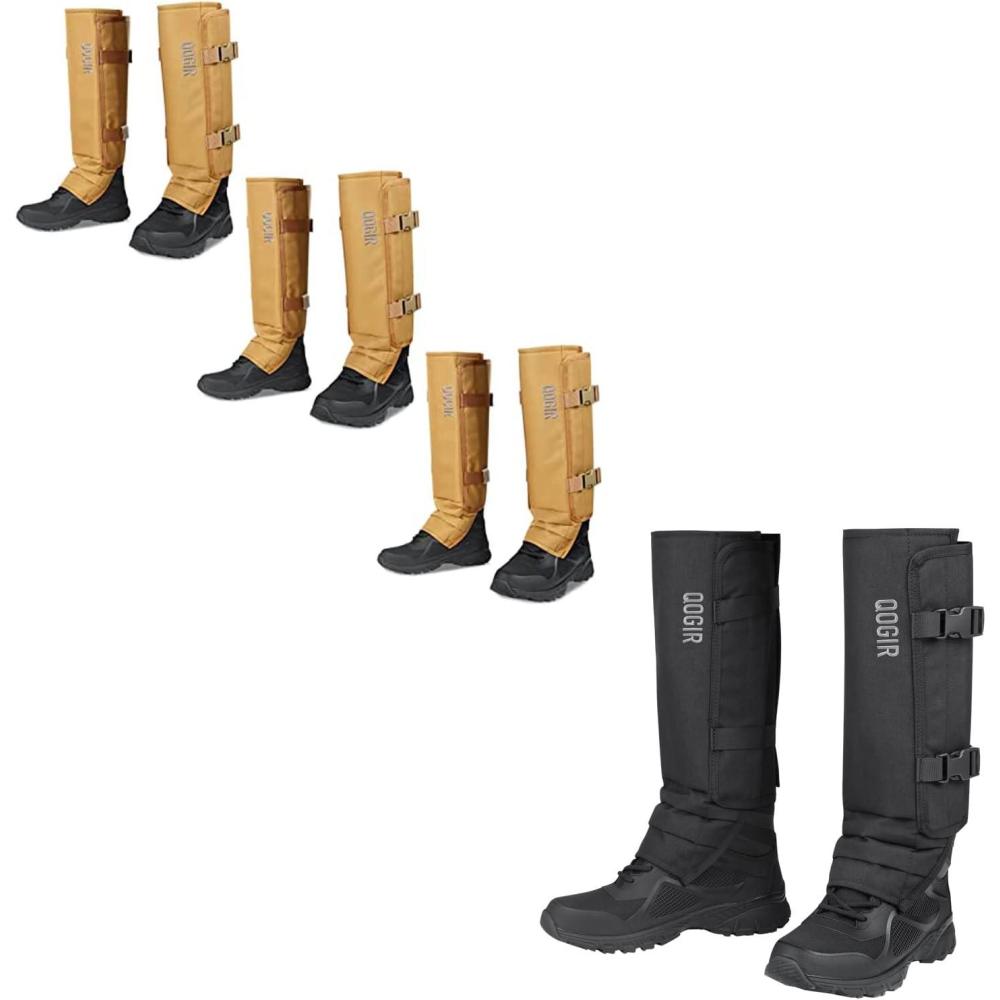 imageQOGIR Snake Gaiters Snake Chaps Waterproof Snake Guards Snake Bite Protection for Lower Legs Snake Proof Chaps Fit for Men ampamp Women Adjustable Size