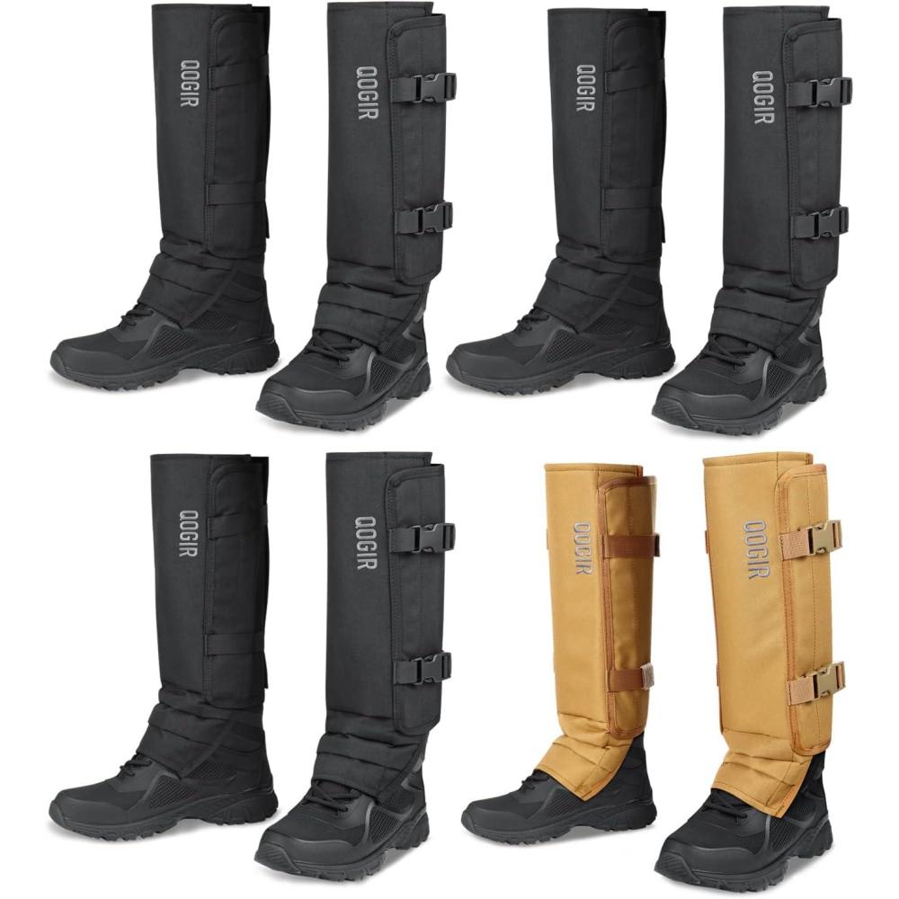 imageQOGIR Snake Gaiters Waterproof Snake Guards Snake Bite Protection for Lower Legs Snake Proof Chaps Fit for Men ampamp Women Adjustable Size