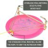 QOGIR Disc Golf Retriever: Durable Disc Retrieving Device, Rectangular Shaped Stainless Steel with Four Slight Hook Claw Retriever, Get Your Disc Back More Often, Retrieve Sunken Discs in Water