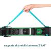 QOGIR Ski and Pole Carrier Strap 1 Pack, Adjustable Size Great for Men, Women and Kids(Sky Blue)