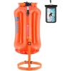 QOGIR Swim Buoy – Orange PVC Swim Buoy with Adjustable Length and Rubber Grip