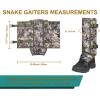 QOGIR Snake Gaiters 3 Pack: Durable Snake Guards for Hunting, Snake Gaiter Leggings for Men & Women, Snake Bite Protection for Lower Legs, Snake Proof Gaiters(Mountain Camo)