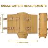 QOGIR Snake Gaiters 3 Pack: Durable Snake Guards for Hunting, Snake Gaiter Leggings for Men & Women, Snake Bite Protection for Lower Legs, Snake Proof Gaiters(Mud Color)