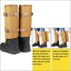 QOGIR Snake Gaiters 3 Pack: Durable Snake Guards for Hunting, Snake Gaiter Leggings for Men & Women, Snake Bite Protection for Lower Legs, Snake Proof Gaiters(Mud Color)
