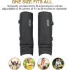 QOGIR Snake Gaiters 3 Pack: Durable Snake Guards for Hunting, Snake Gaiter Leggings for Men & Women, Snake Bite Protection for Lower Legs, Snake Proof Gaiters(Black)