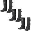 QOGIR Snake Gaiters 3 Pack: Durable Snake Guards for Hunting, Snake Gaiter Leggings for Men & Women, Snake Bite Protection for Lower Legs, Snake Proof Gaiters(Black)